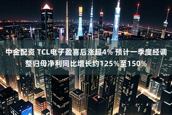 中金配资 TCL电子盈喜后涨超4% 预计一季度经调整归母净利同比增长约125%至150%